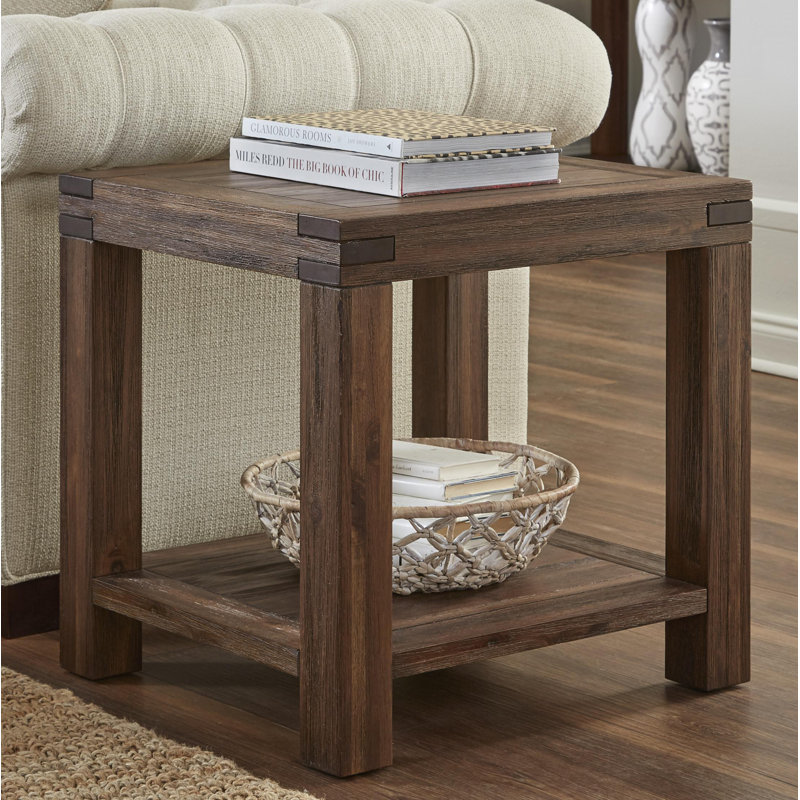 Williston Olivier Acacia Wood End Table Wayfair